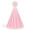 Big Dot of Happiness Pink Stripes - Cone Happy Birthday Party Hats for Kids and Adults - Set of 8 (Standard Size)